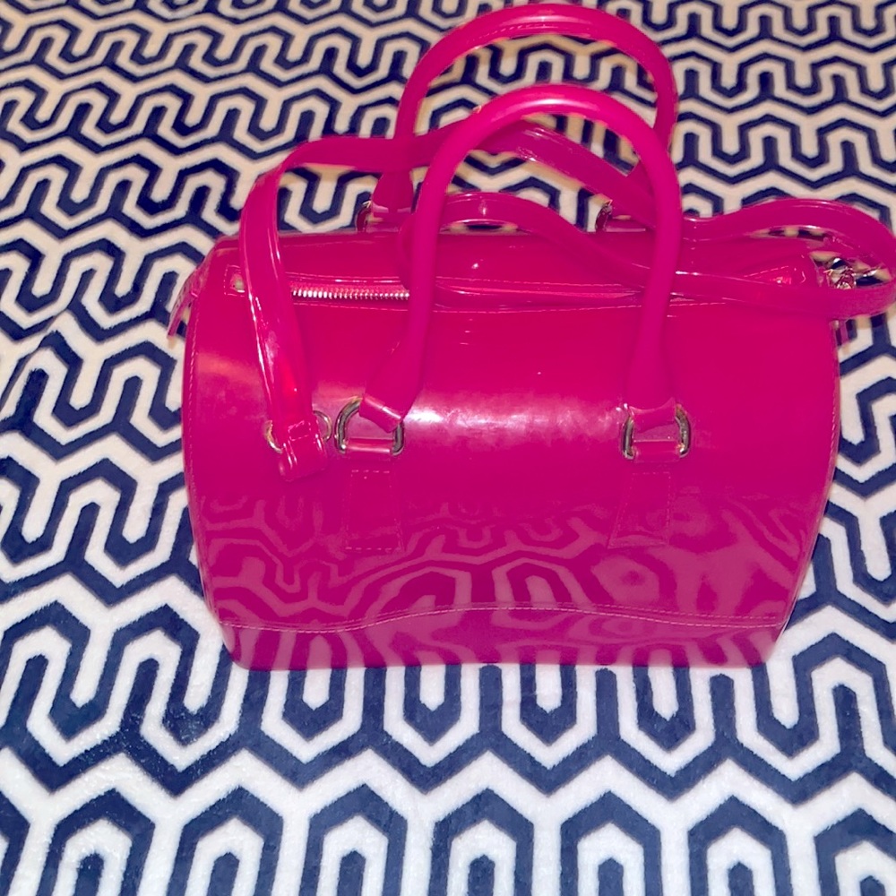 Transparent plastic jelly-like furla styled purse